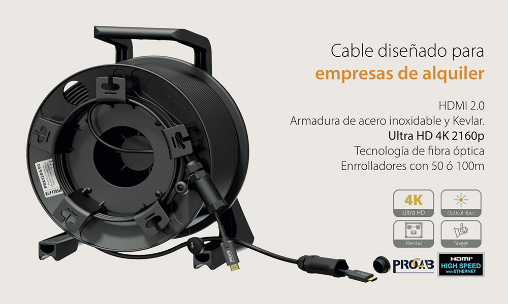 Enrolladores de cable Ultra HD 4K 2160p de Procab