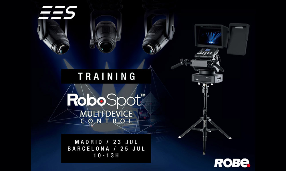 EES organiza el training del sistema de control remoto Robospot de Robe