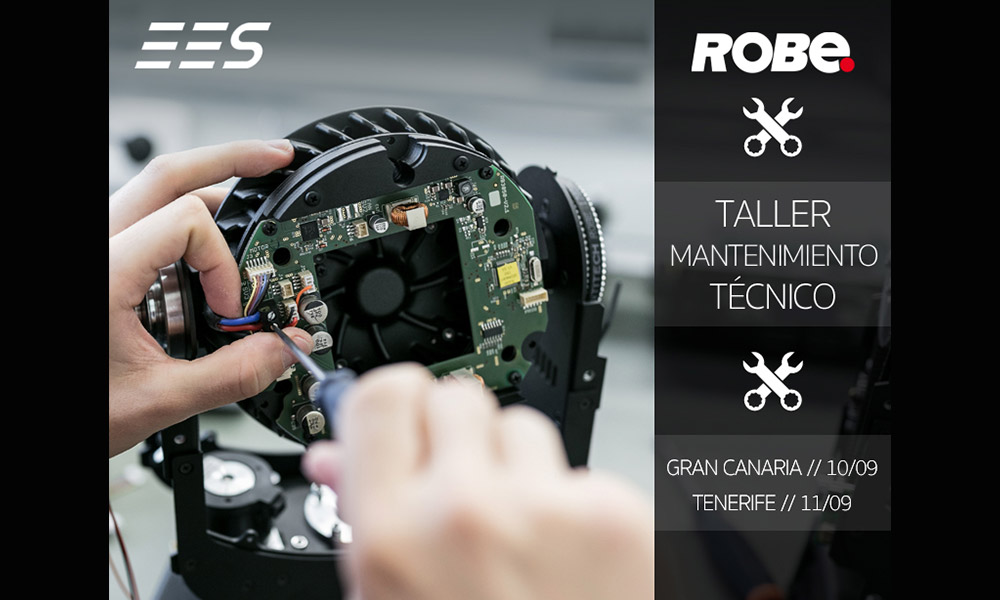 El taller de mantenimiento técnico de Robe organizado por EES pone rumbo a Canarias