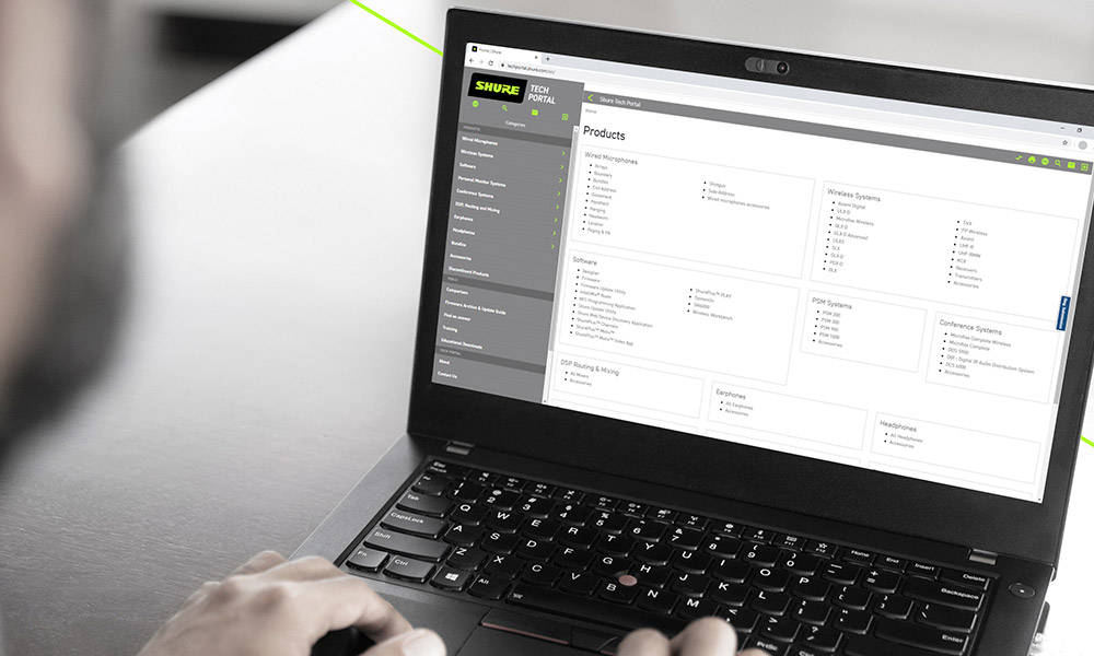 Shure lanza un portal tecnológico para acceder fácilmente a toda la información técnica sobre productos