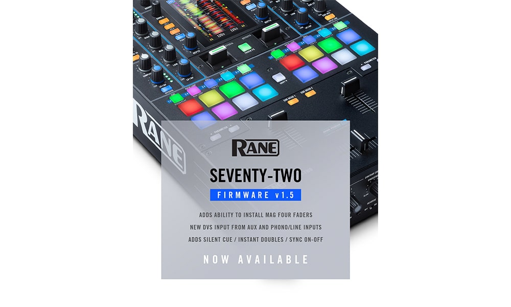 Nueva actualización de Firmware V1.5 para Rane Seventy-Two (MKI)