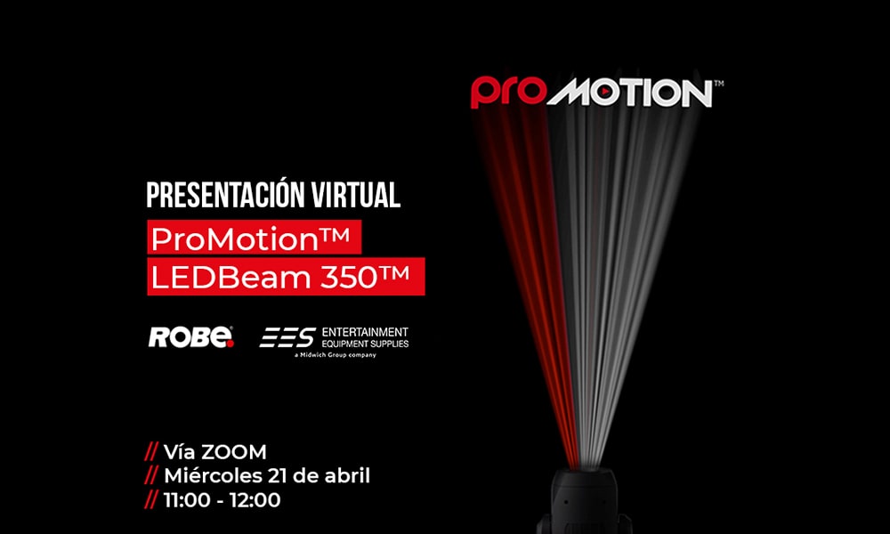 Efectos y proyecciones de película: presentación virtual del nuevo ProMotion de Robe, de la mano de EES