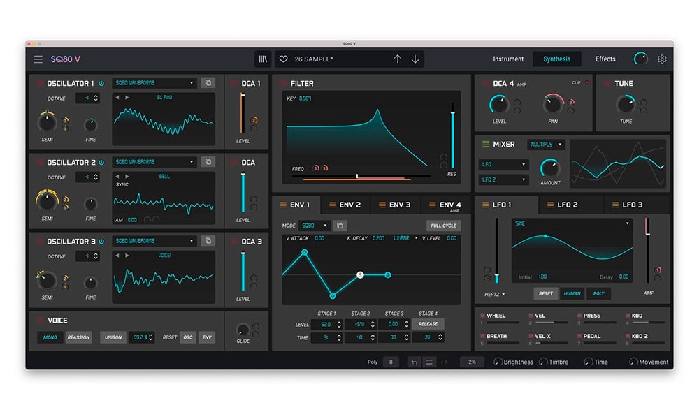 Arturia presenta SQ80 V: un wavemaker digital y orgánico