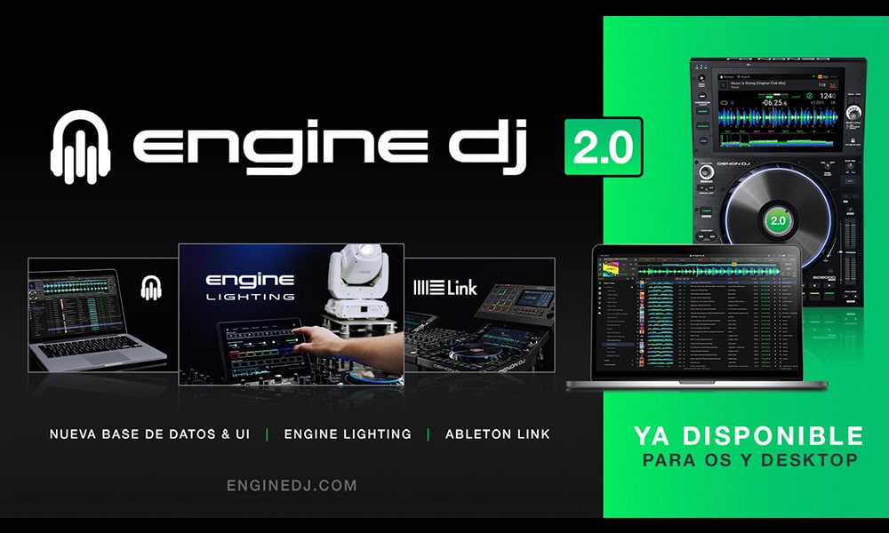 Engine DJ® 2.0 presenta más novedades como Ableton Link, control de iluminación integrado en los dispositivos y más