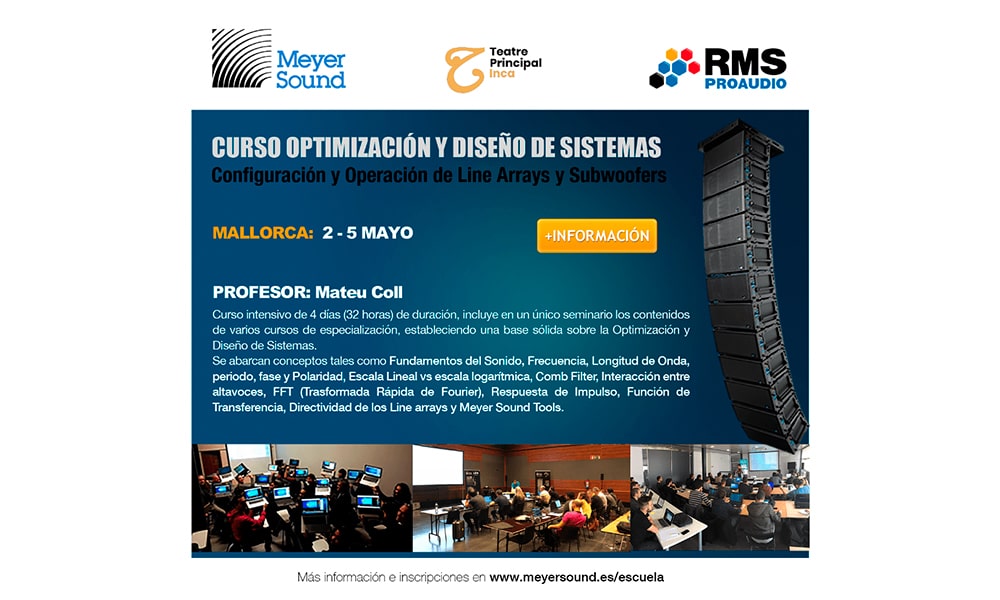 RMS Proaudio: Curso Optimización y Diseño de Sistemas Mallorca