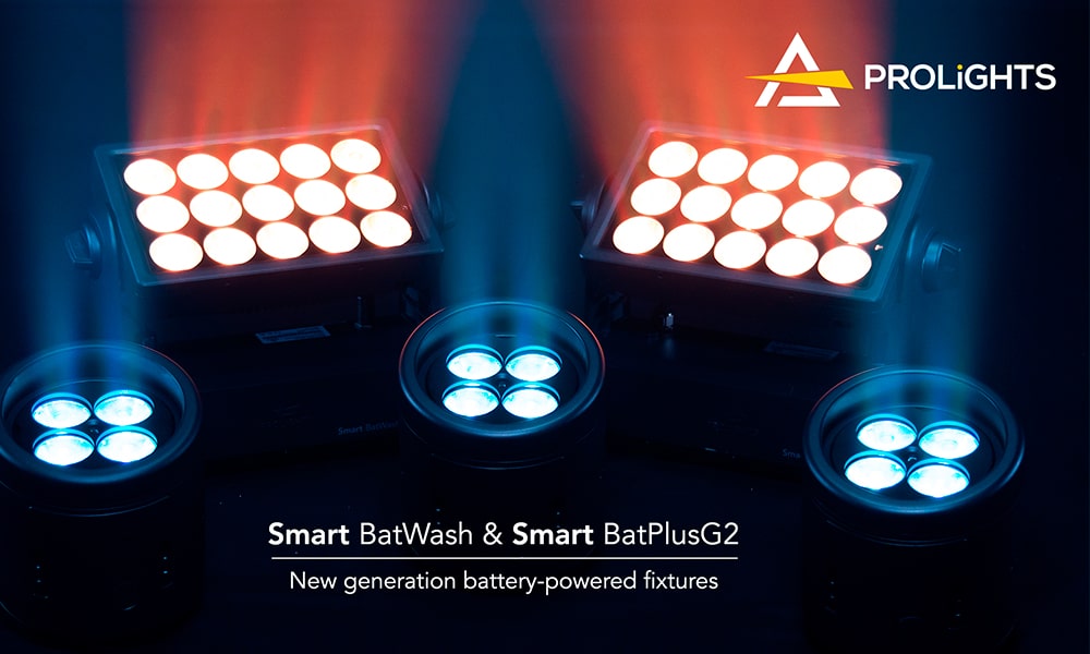 PROLIGHTS actualiza la familia de proyectores de batería con el Smart BatPlusG2