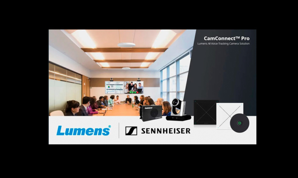 Lumens elige el TeamConnect Ceiling Medium de Sennheiser para reuniones híbridas más atractivas