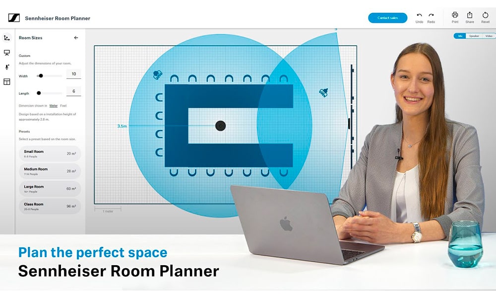 El nuevo planificador de salas de Sennheiser