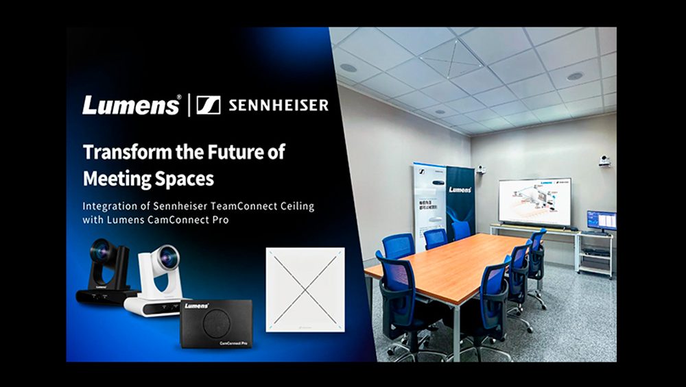 Sennheiser y Lumens se asocian para ofrecer el futuro de los espacios de reunión en la sede de Taiwán