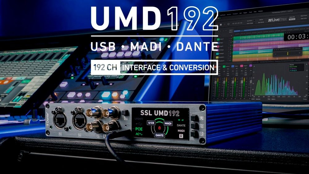 SSL UMD192 ya disponible: máxima conectividad para broadcast, directo y estudio
